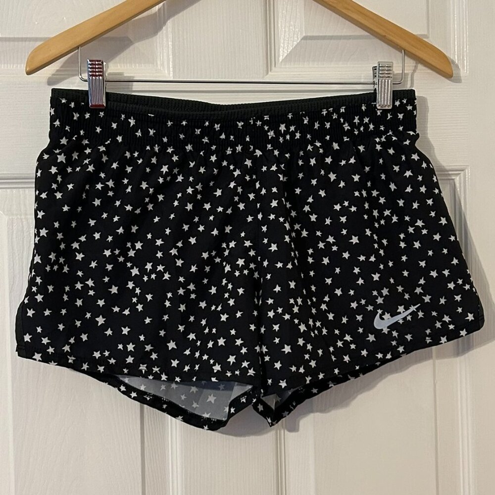 Nike 10K Americana DriFit Running Shorts - Black w/ Silver Stars - NWOT - Size L